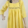 Pleeted Semi Silk Kurti With Handwork