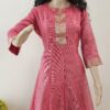 Panel Cut Kurti With Banarasi Border