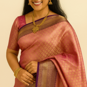 Banarasi kanchipuram fusion semi silk saree
