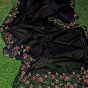Silky Kota Full Border Cutwork Sarees - Design4  (Preorder)