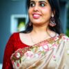 Blended Tussar saree with cross stitch and cutwork ( Available in 8 colors)