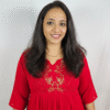 Pleeted Red Georgette Kurti With Handwork
