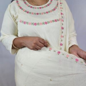 20251111_222638 Embroidered three piece set (stitched) in Vichitra silk