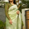 Premium Shimmer Organza Saree with Embroidery