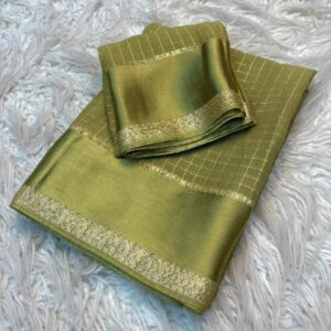 pastel green viscous georgette saree