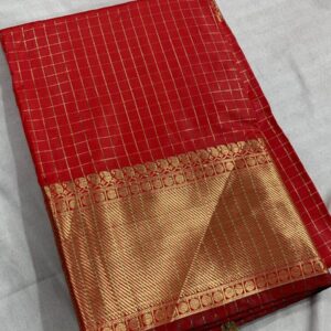 2026/05/1001136473-1.jpg Trisha - red checks katan silk saree