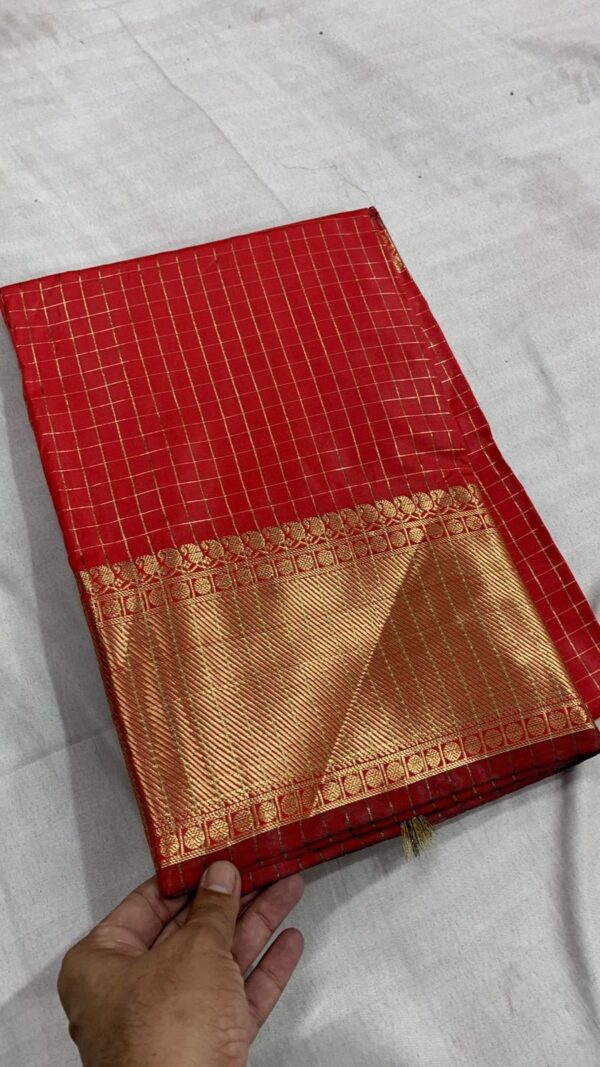 2026/05/1001136473-1.jpg Trisha - red checks katan silk saree