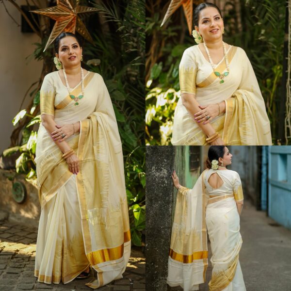 Fire - premium kerala cotton  saree