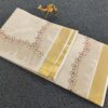 shree- flower embroidery kerala tissue saree