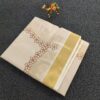shree- flower embroidery kerala tissue saree