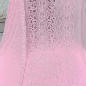Dhruva-pink Heavy embroidery georgette salwar