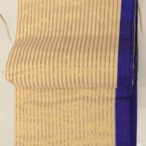 Theera - 120 Thread Count Mul Cotton Saree with Traditional Gold Kasavu Border