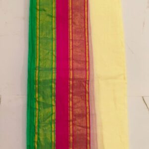 Shari - 120 Thread Count Mul Cotton Saree with Traditional Gold Kasavu Border