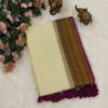 karna - 120 Thread Count Mul Cotton Saree with Traditional Gold Kasavu Border