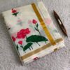 sarni -lotus print kerala cotton saree