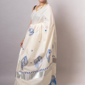 Dhwani-002- embroidered kerala  saree