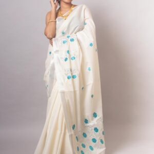 Dhwani-001- embroidered kerala  saree