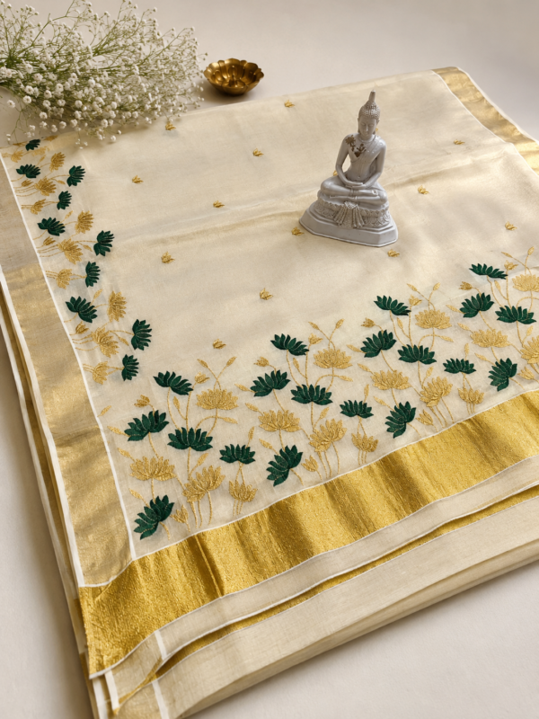 flora - premium kerala tissue saree