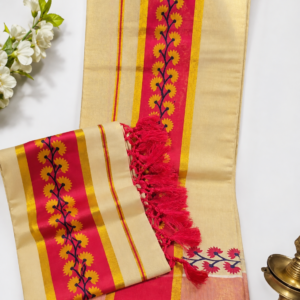 ATHAM – 05: Traditional Kerala Kasavu Set Mundu | Premium Onam Collection