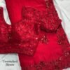 Shubh - red fendi silk hand work saree