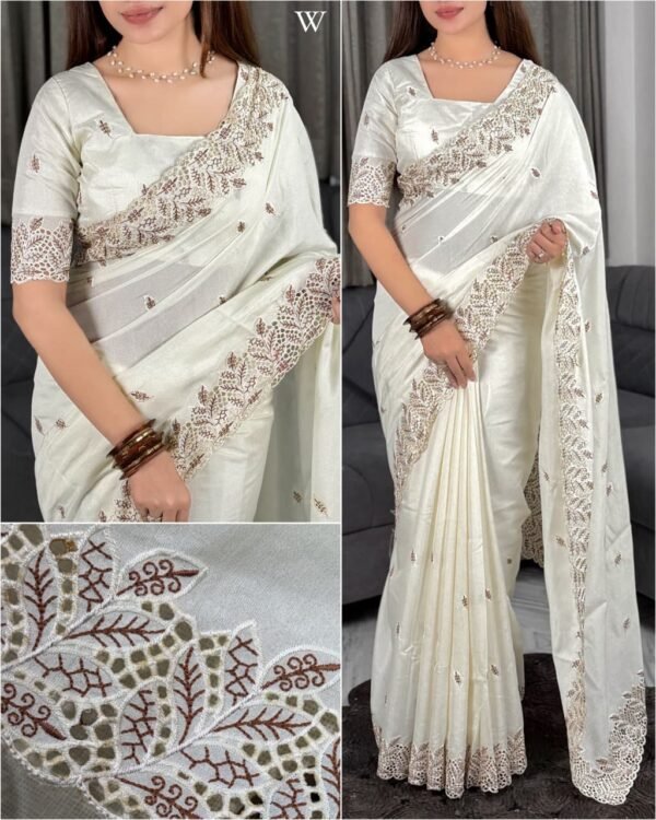 Arathi 001- arry cotton with Embroidery and cutwork