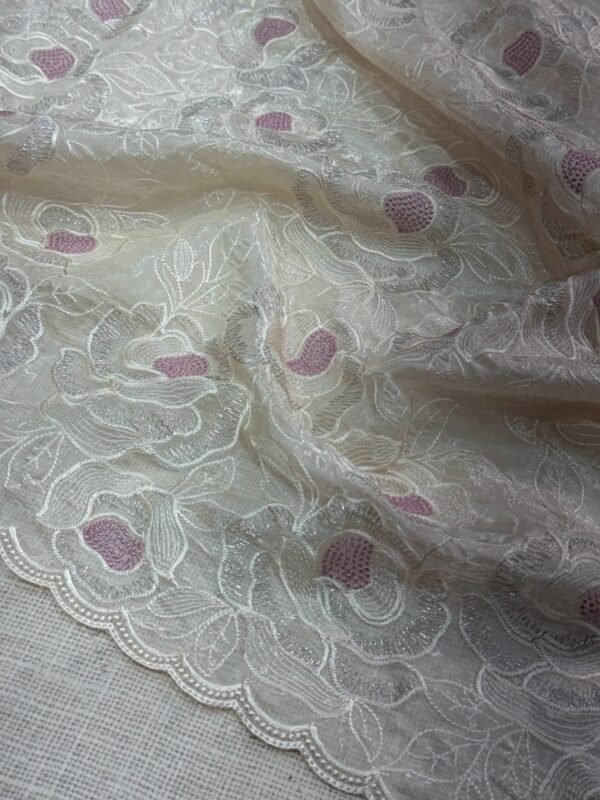 Sarga 001- chandi silk Organza Saree with Embroidery