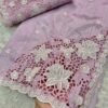 Queen 003 - Blended tussar with corner cutwork and embroidery