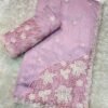Queen 003 - Blended tussar with corner cutwork and embroidery