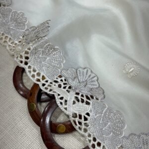 Rani 001- korean tussar with Embroidery and cutwork