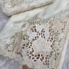Queen 006 - Blended tussar with corner cutwork and embroidery