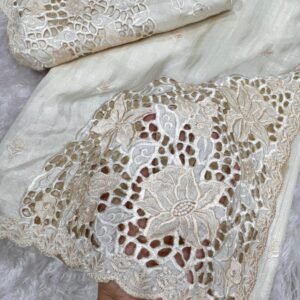 2026/10/1001824313-scaled.jpg Queen 006 - Blended tussar with corner cutwork and embroidery