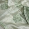 Flora 003- Applique floral rangoli silk saree