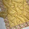 Elly 004- korean tussar saree embroidery and cutwork